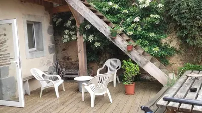 Balcon ou terrasse dans l'établissement Chambre chez Annick