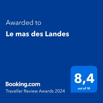 Certificat, récompense, panneau ou autre document affiché dans l'établissement Le mas des Landes