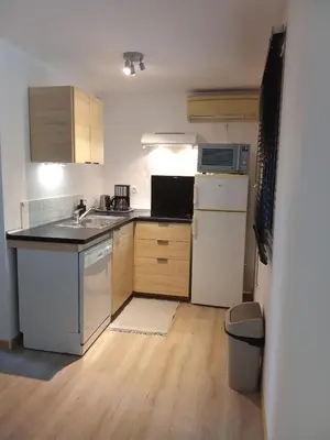 Cuisine ou kitchenette dans l'établissement Le mas des Landes