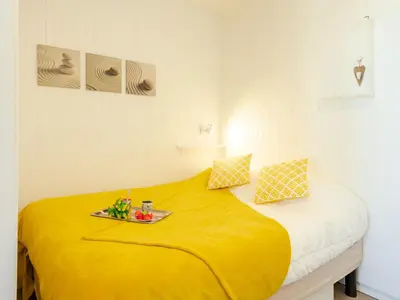 Un ou plusieurs lits dans un hébergement de l'établissement Studio Horizon-1 by Interhome