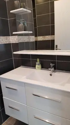Salle de bains dans l'établissement Beness'Appart 5km Capbreton