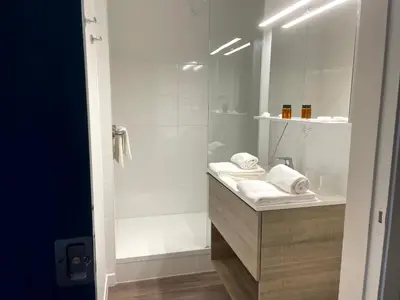 Salle de bains dans l'établissement Grand Hotel