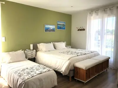 Un ou plusieurs lits dans un hébergement de l'établissement Les chambres d'hôtes de Pascale