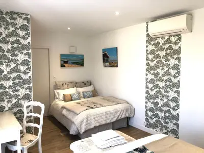 Un ou plusieurs lits dans un hébergement de l'établissement Les chambres d'hôtes de Pascale