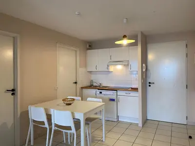 Cuisine ou kitchenette dans l'établissement Appartement T2 avec terrasse et animaux acceptés - FR-1-379-65
