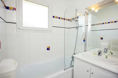 Salle de bains dans l'établissement Résidence Indigo II - Ocean Plage Résidences