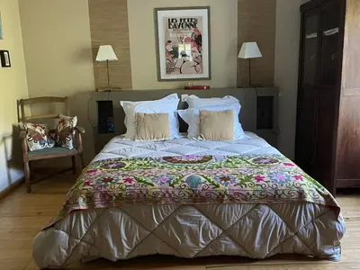 Un ou plusieurs lits dans un hébergement de l'établissement Cottage Narbay