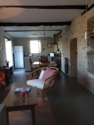 Cuisine ou kitchenette dans l'établissement Cottage Narbay