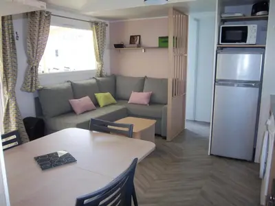 Cuisine ou kitchenette dans l'établissement Les dunes de contis- landes