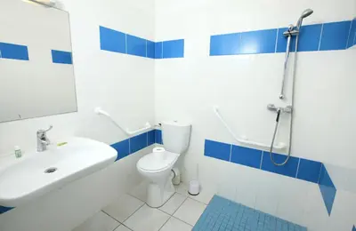 Salle de bains dans l'établissement Residence Plage Oceane