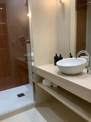 Salle de bains dans l'établissement Le Renaissance