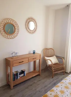 Coin salon dans l'établissement Au cœur du Bassin d'Arcachon
