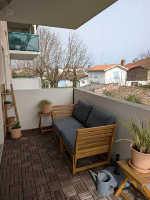 Balcon ou terrasse dans l'établissement Au cœur du Bassin d'Arcachon