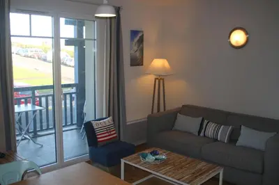 Coin salon dans l'établissement Les Balcons de L'Ocean