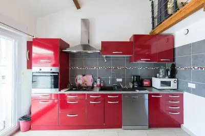Cuisine ou kitchenette dans l'établissement Petit Coin De Détente