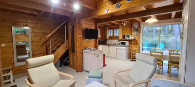 Cuisine ou kitchenette dans l'établissement Chalet Elocances