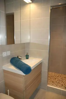 Salle de bains dans l'établissement L'Horizon des Landes