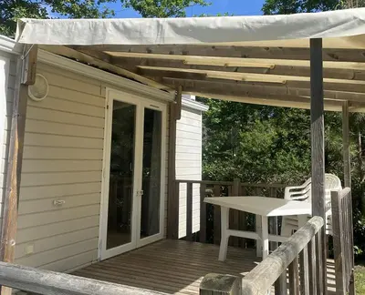 Balcon ou terrasse dans l'établissement Camping des Abesses