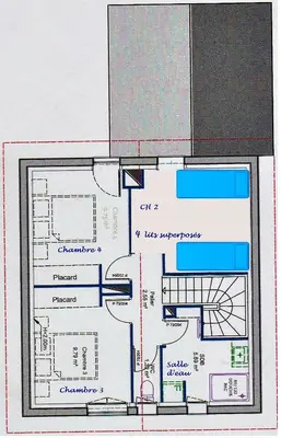 Plan de l'établissement VILLA CASA KOKO 10 PERS piscine chauffée, pétanque, ping pong VIEUX-BOUCAU