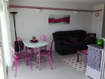 Coin salon dans l'établissement Location d Armelle - Moliets