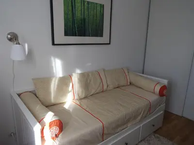 Un ou plusieurs lits dans un hébergement de l'établissement Maison familiale avec jardin, proche Dune du Pyla et parcs, idéale pour vacances ensoleillées - FR-1-319-362