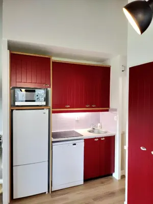 Cuisine ou kitchenette dans l'établissement La bulle de Lily