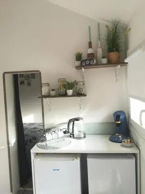 Cuisine ou kitchenette dans l'établissement La Guirosse