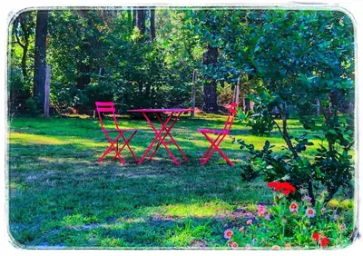 Jardin de l'établissement Au Clair Des Landes