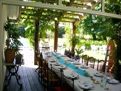 Jardin de l'établissement Villa charmante à Saint-Vincent-de-Paul avec piscine privée