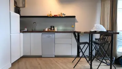 Cuisine ou kitchenette dans l'établissement Le Boucanier