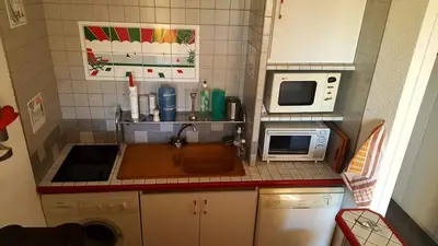 Cuisine ou kitchenette dans l'établissement Appartement vue ocean