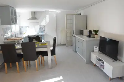 Cuisine ou kitchenette dans l'établissement VILLA FLEUR DES PINS - 2 CHAMBRES - 3 étoiles BANC D ARGUIN