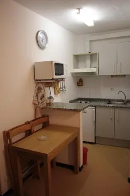 Cuisine ou kitchenette dans l'établissement Appartement vue lateral du lac