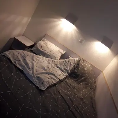 Un ou plusieurs lits dans un hébergement de l'établissement Moliets Plage Appartement pour 4 Piscine proche Plage et Commerces