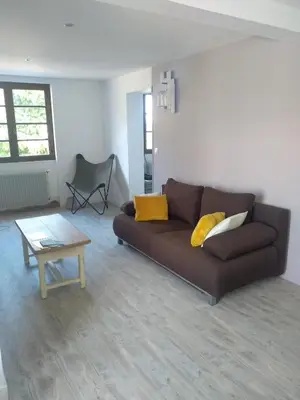 Coin salon dans l'établissement La maison de pescate