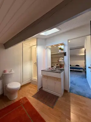 Cuisine ou kitchenette dans l'établissement Gîte chez PAT