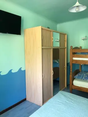 Un ou plusieurs lits dans un hébergement de l'établissement appartement à Capbreton en lisière de la forêt