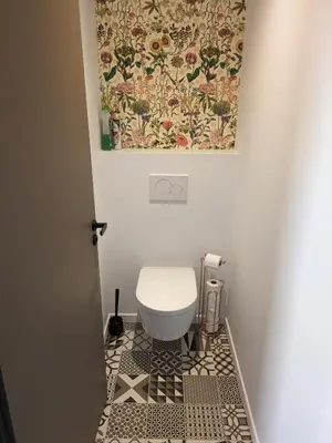 Salle de bains dans l'établissement La Grange d'Hardy