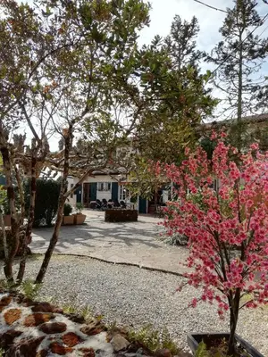 Jardin de l'établissement L'Auberge de Lugos