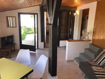 Coin salon dans l'établissement Villa Orcas