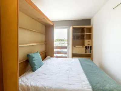 Un ou plusieurs lits dans un hébergement de l'établissement Apartment le Grand Foc-1 by Interhome
