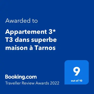 Certificat, récompense, panneau ou autre document affiché dans l'établissement Appartement de vacances avec jardin à Tarnos