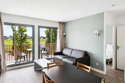 Coin salon dans l'établissement All Suites Appart Hôtel - Bassin d'Arcachon - Dune du Pilat