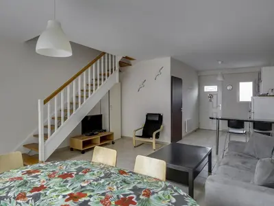 Coin salon dans l'établissement Maison T3 avec terrasse près de l'océan - 6 pers - Biscarrosse Plage - FR-1-521-30