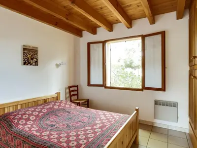 Un ou plusieurs lits dans un hébergement de l'établissement Biscarrosse Plage: Villa 4 pièces avec terrasse, proche océan - FR-1-521-54