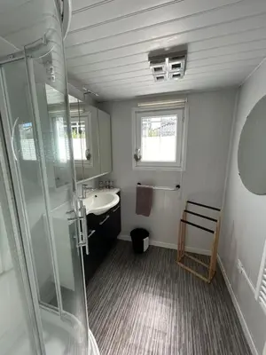 Salle de bains dans l'établissement Maison MAHECO