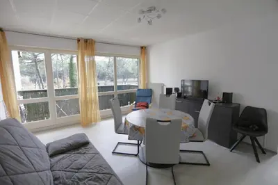Coin salon dans l'établissement Réf 531, Seignosse Océan, Appartement proche de la plage et du centre, 4 personnes