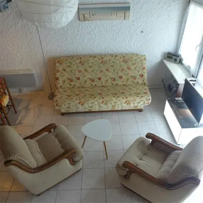 Coin salon dans l'établissement Réf 200, Seignosse Océan, Villa Patio au calme, à 2 pas de la plage des Bourdaines