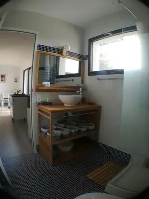Cuisine ou kitchenette dans l'établissement Villa Paradis