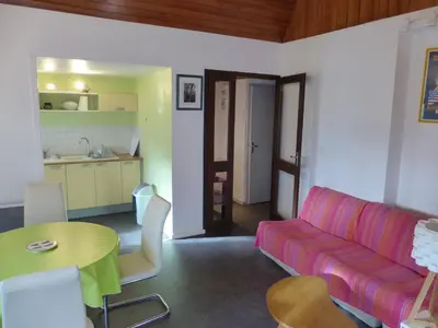 Coin salon dans l'établissement Appartement Pour 5 Personnes - Residence Tursan